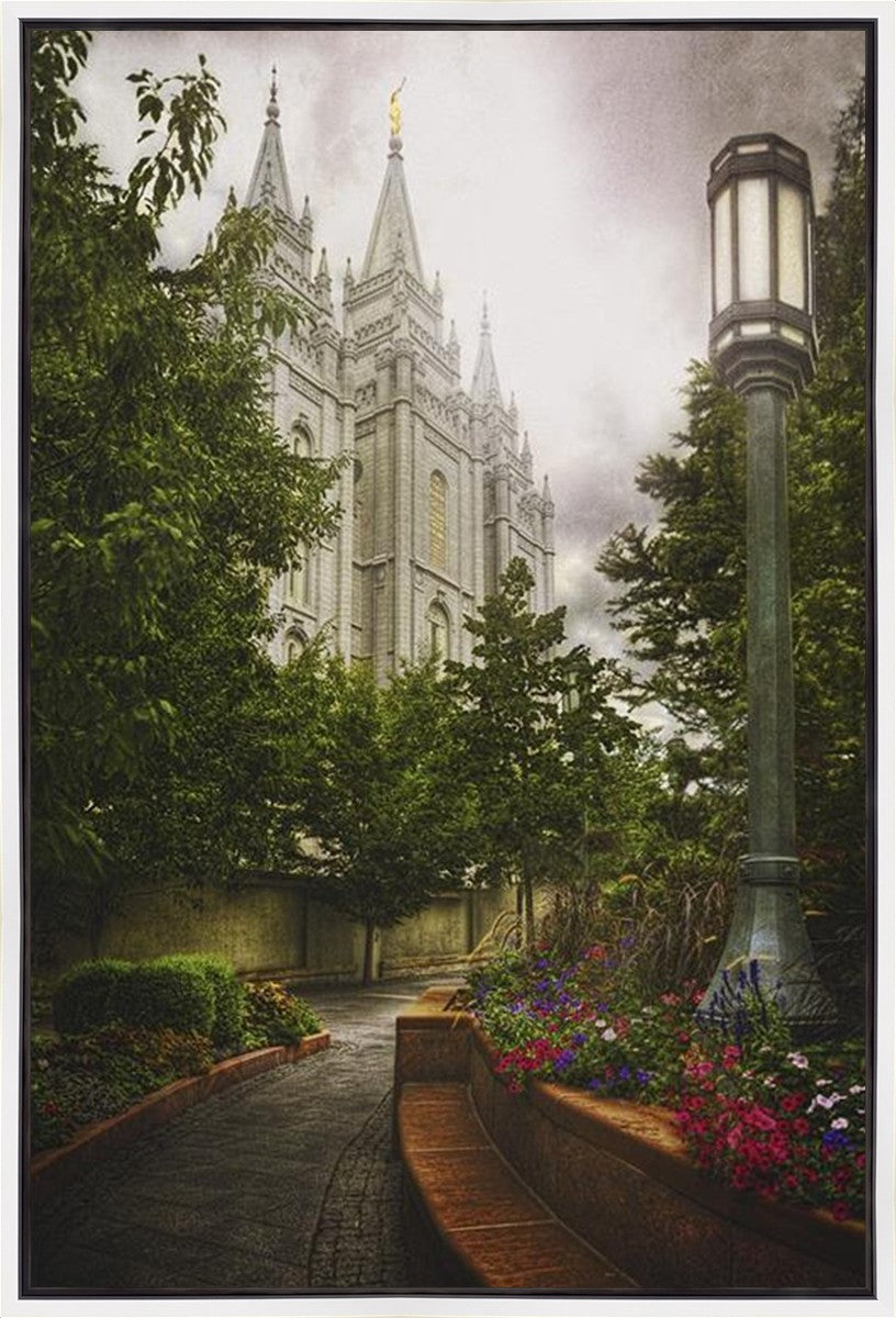 Salt Lake Temple Everglow Gallery Wrap