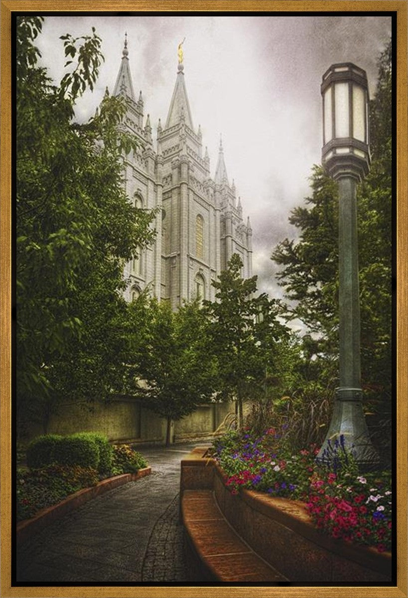 Salt Lake Temple Everglow Gallery Wrap