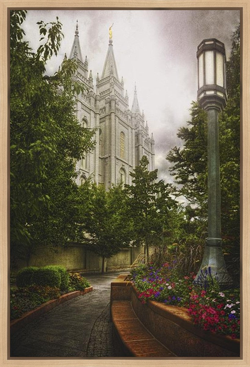 Salt Lake Temple Everglow Gallery Wrap