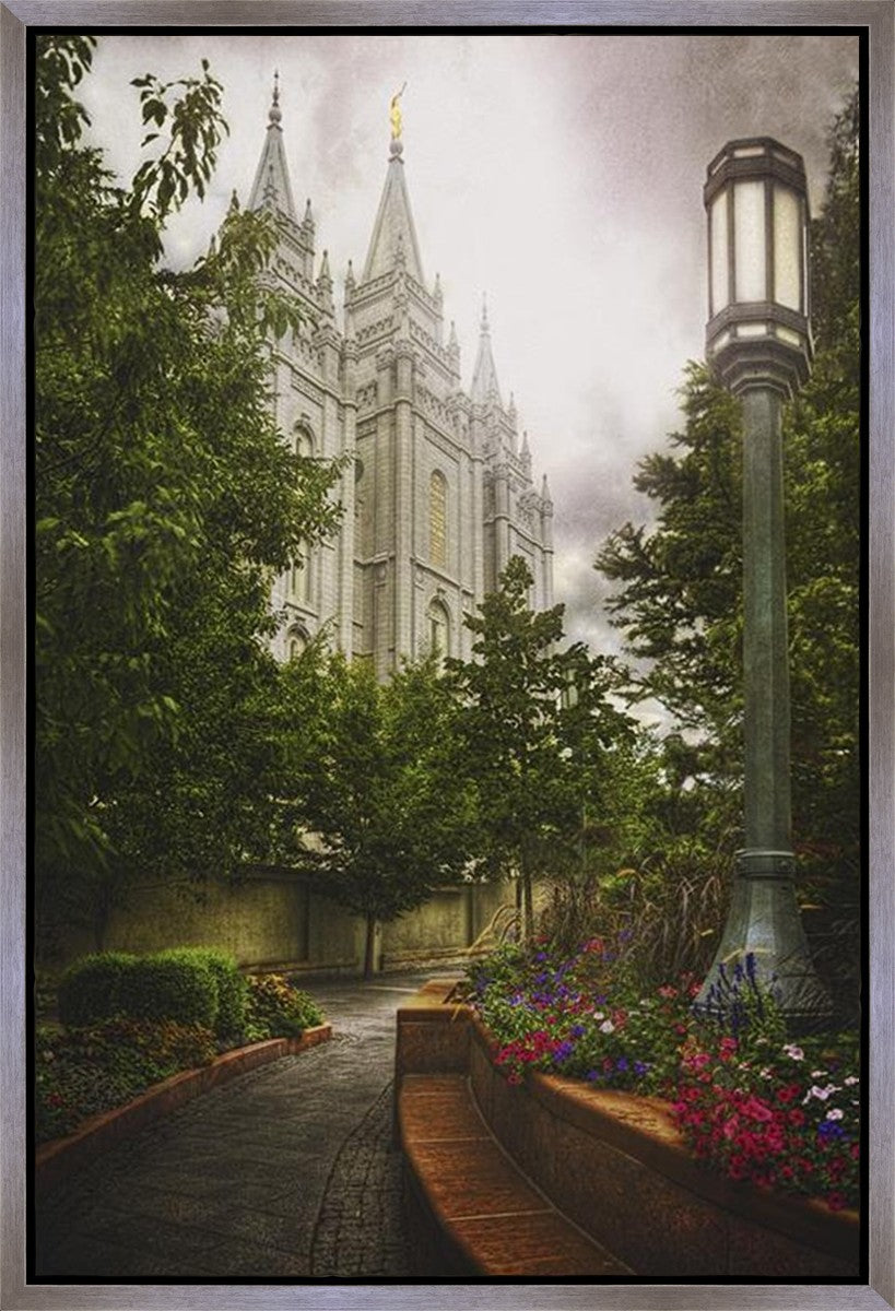 Salt Lake Temple Everglow Gallery Wrap