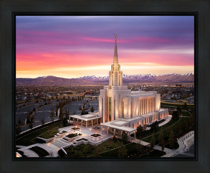 Oquirrh Mountain Pink Sunset Aerial