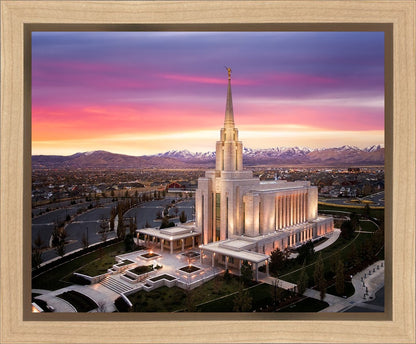 Oquirrh Mountain Pink Sunset Aerial