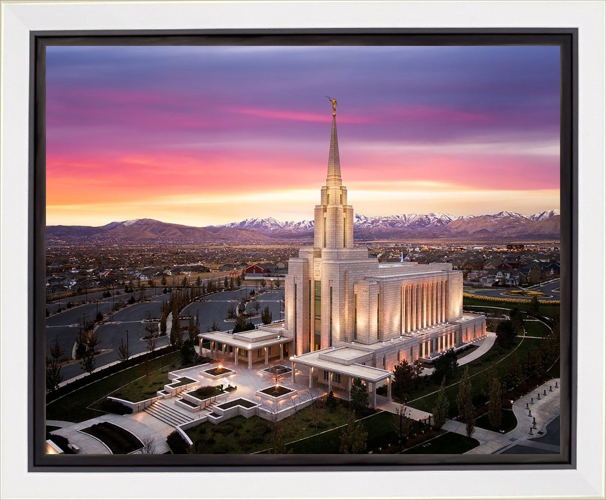 Oquirrh Mountain Pink Sunset Aerial