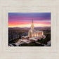 Oquirrh Mountain Pink Sunset Aerial