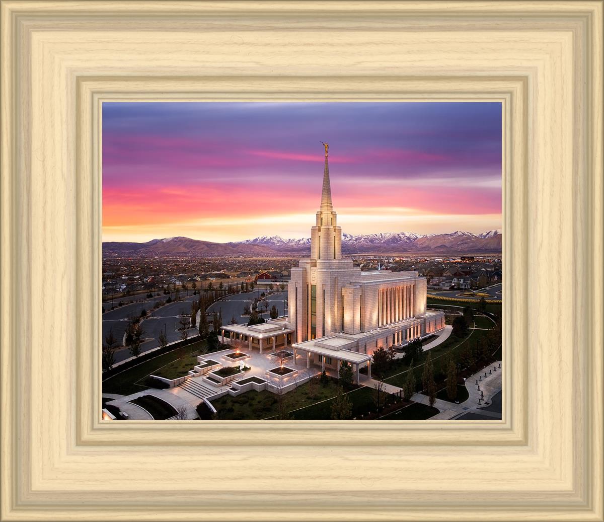 Oquirrh Mountain Pink Sunset Aerial
