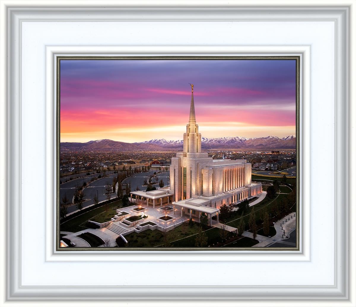 Oquirrh Mountain Pink Sunset Aerial