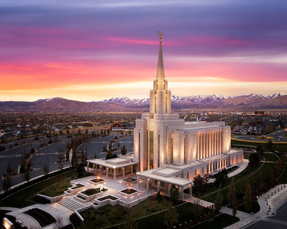 Oquirrh Mountain Pink Sunset Aerial