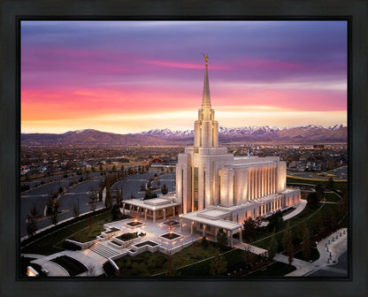 Oquirrh Mountain Pink Sunset Aerial