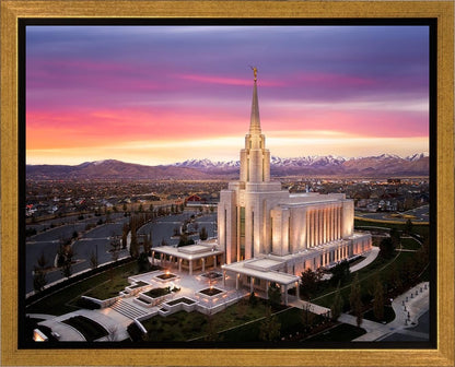Oquirrh Mountain Pink Sunset Aerial