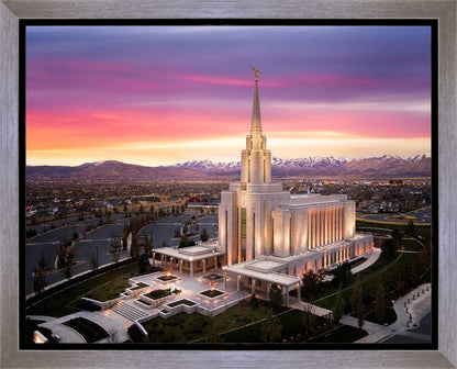 Oquirrh Mountain Pink Sunset Aerial
