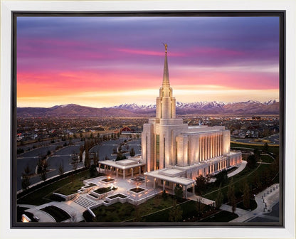 Oquirrh Mountain Pink Sunset Aerial