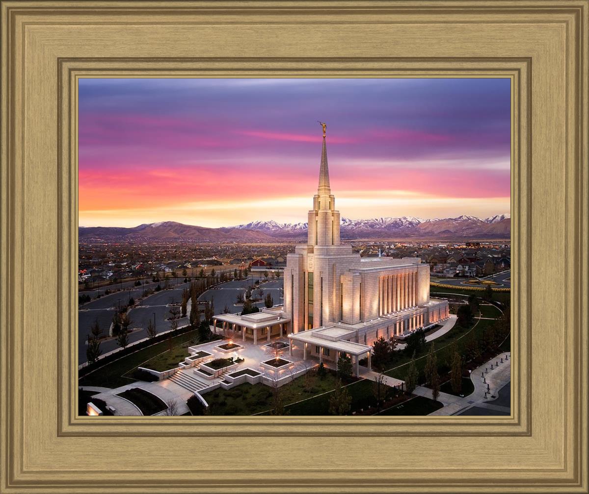 Oquirrh Mountain Pink Sunset Aerial