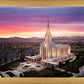 Oquirrh Mountain Pink Sunset Aerial