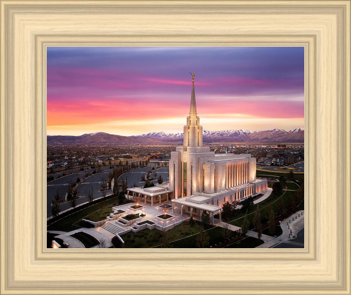 Oquirrh Mountain Pink Sunset Aerial