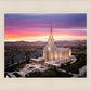 Oquirrh Mountain Pink Sunset Aerial