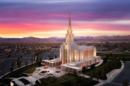 Oquirrh Mountain Pink Sunset Aerial