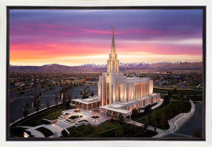 Oquirrh Mountain Pink Sunset Aerial