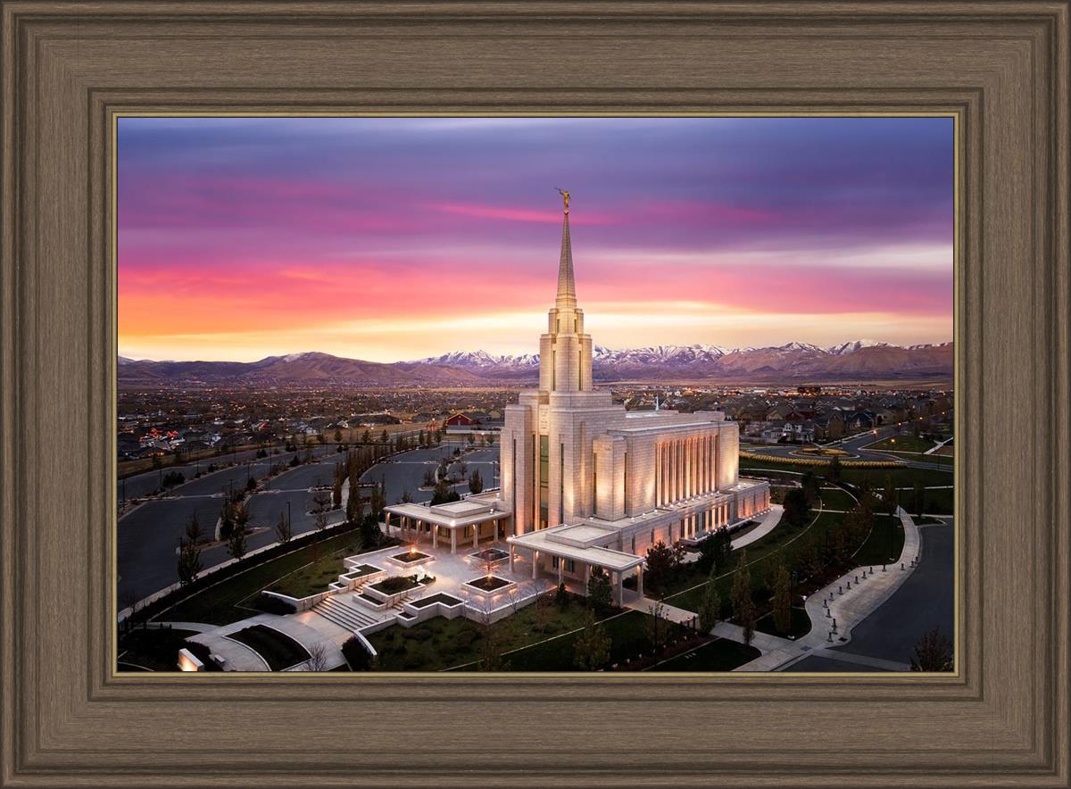 Oquirrh Mountain Pink Sunset Aerial