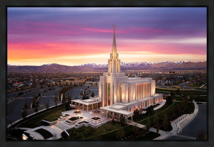 Oquirrh Mountain Pink Sunset Aerial