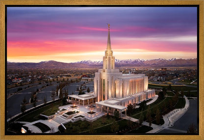 Oquirrh Mountain Pink Sunset Aerial