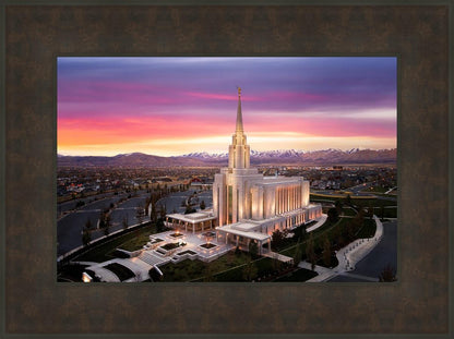 Oquirrh Mountain Pink Sunset Aerial