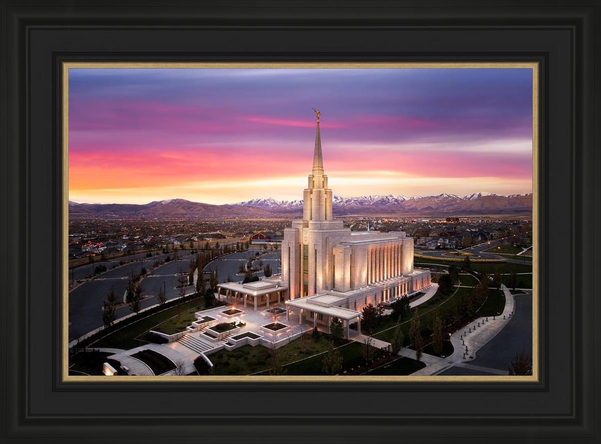 Oquirrh Mountain Pink Sunset Aerial