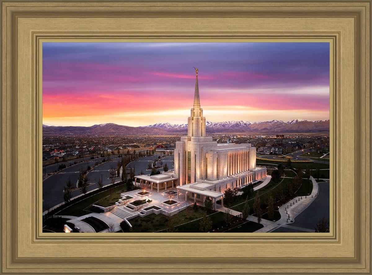 Oquirrh Mountain Pink Sunset Aerial