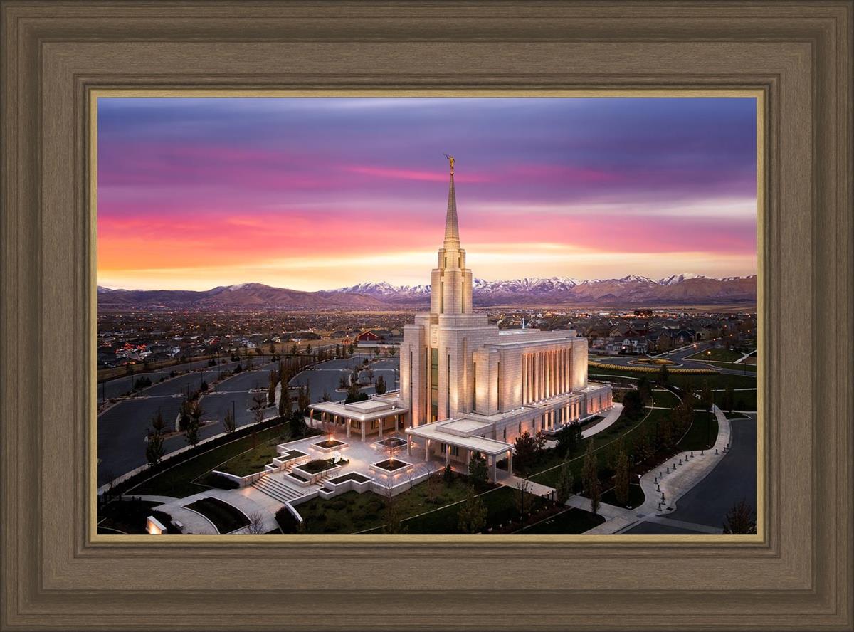 Oquirrh Mountain Pink Sunset Aerial