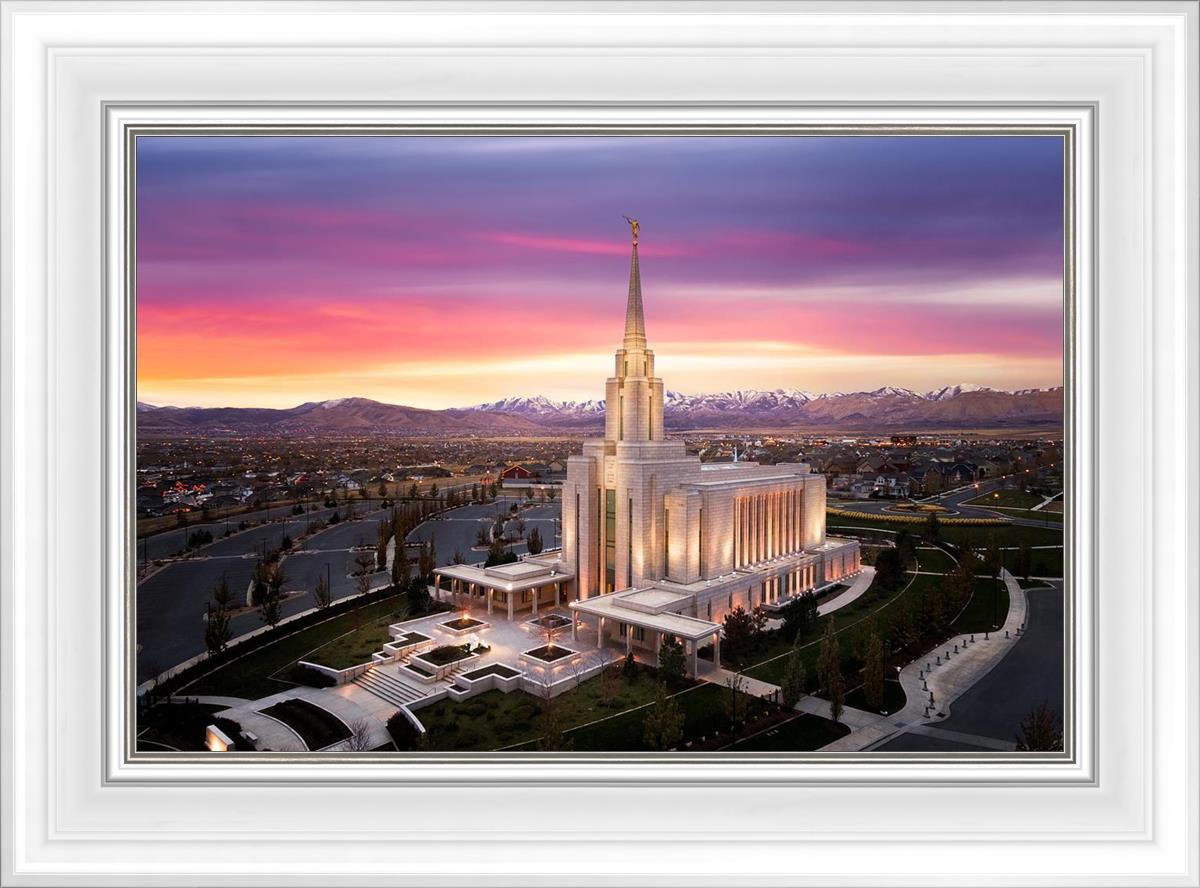 Oquirrh Mountain Pink Sunset Aerial