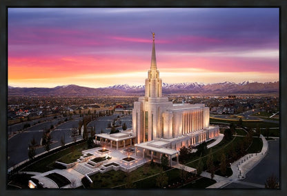 Oquirrh Mountain Pink Sunset Aerial