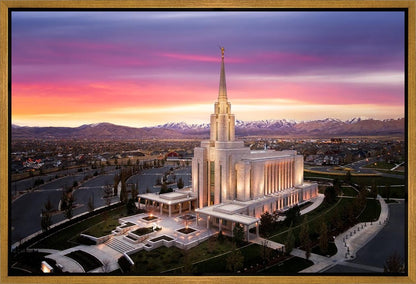 Oquirrh Mountain Pink Sunset Aerial