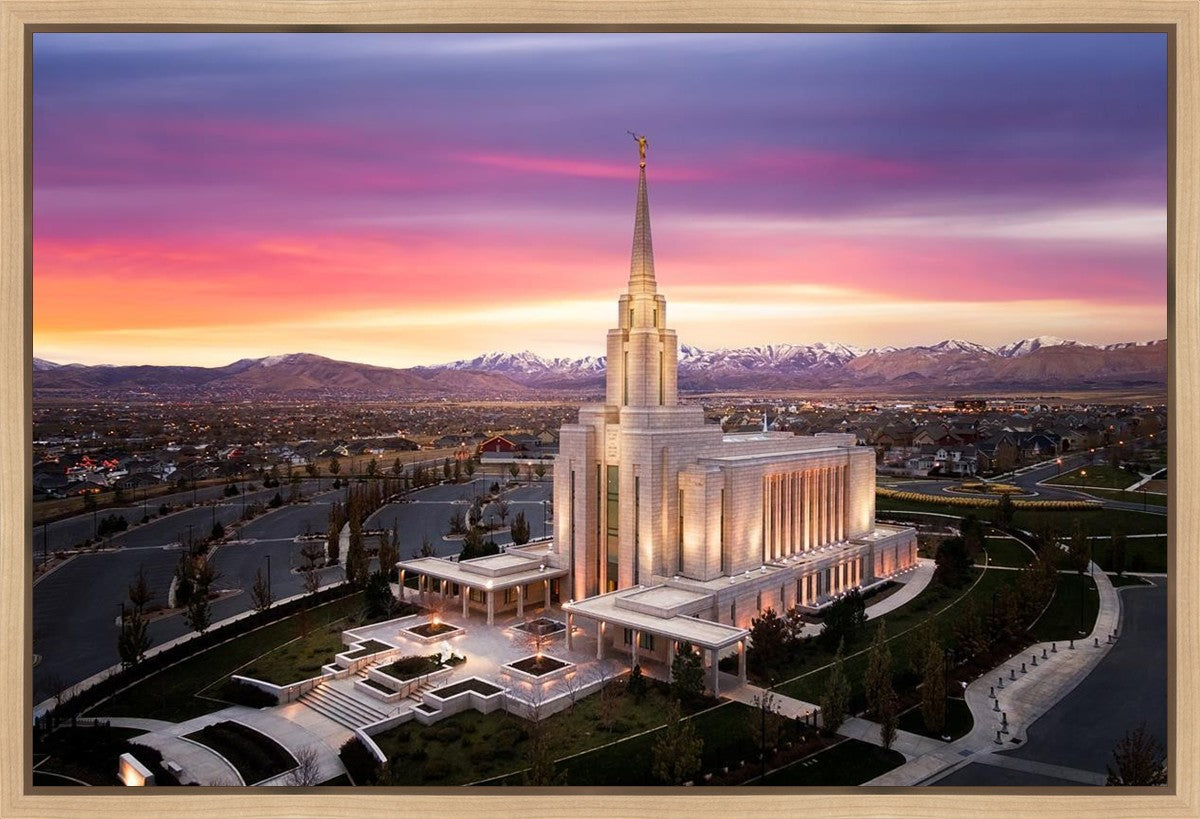 Oquirrh Mountain Pink Sunset Aerial