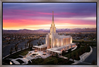 Oquirrh Mountain Pink Sunset Aerial