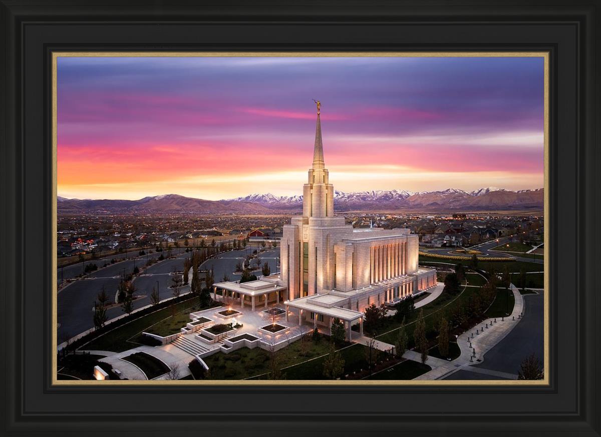 Oquirrh Mountain Pink Sunset Aerial
