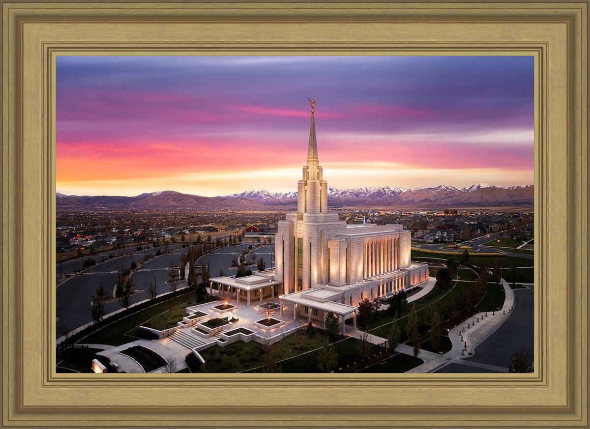 Oquirrh Mountain Pink Sunset Aerial