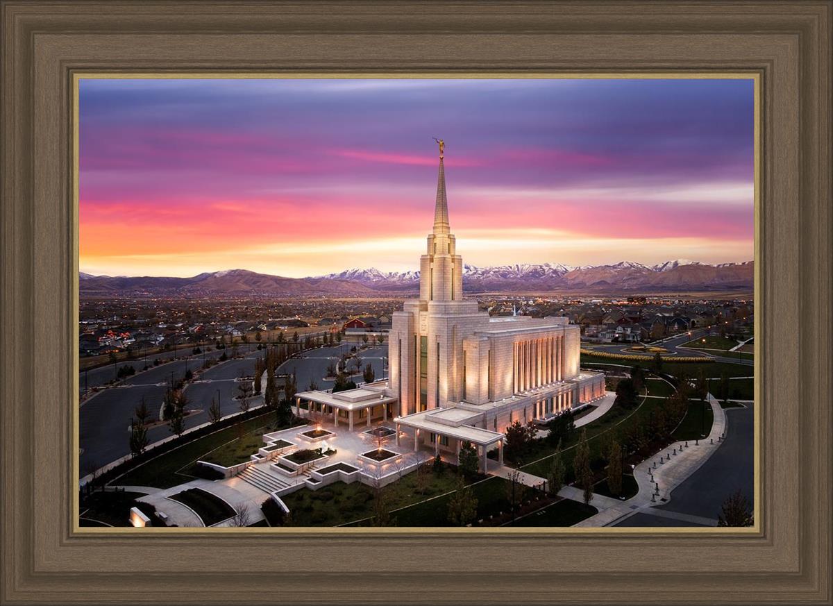 Oquirrh Mountain Pink Sunset Aerial