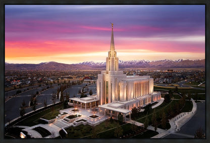 Oquirrh Mountain Pink Sunset Aerial