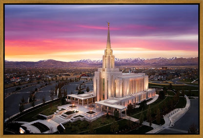 Oquirrh Mountain Pink Sunset Aerial