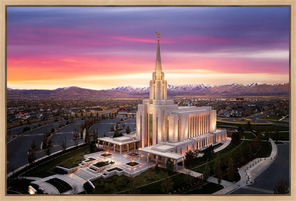 Oquirrh Mountain Pink Sunset Aerial