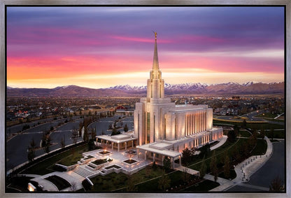 Oquirrh Mountain Pink Sunset Aerial