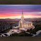Oquirrh Mountain Pink Sunset Aerial