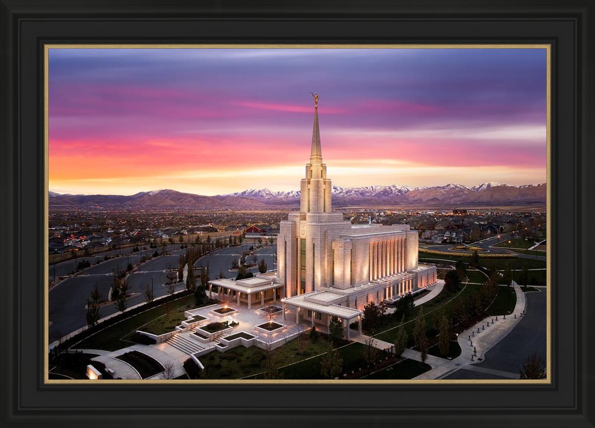 Oquirrh Mountain Pink Sunset Aerial