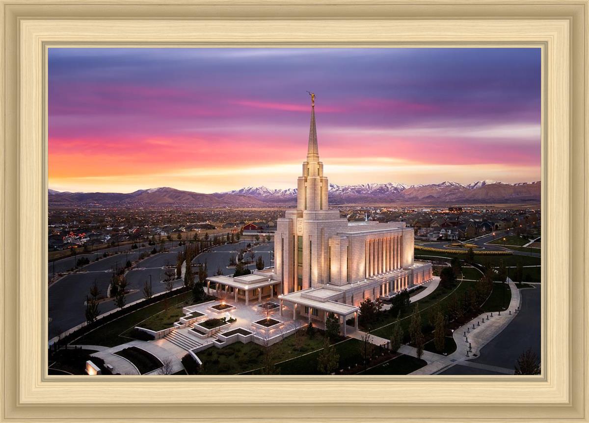Oquirrh Mountain Pink Sunset Aerial
