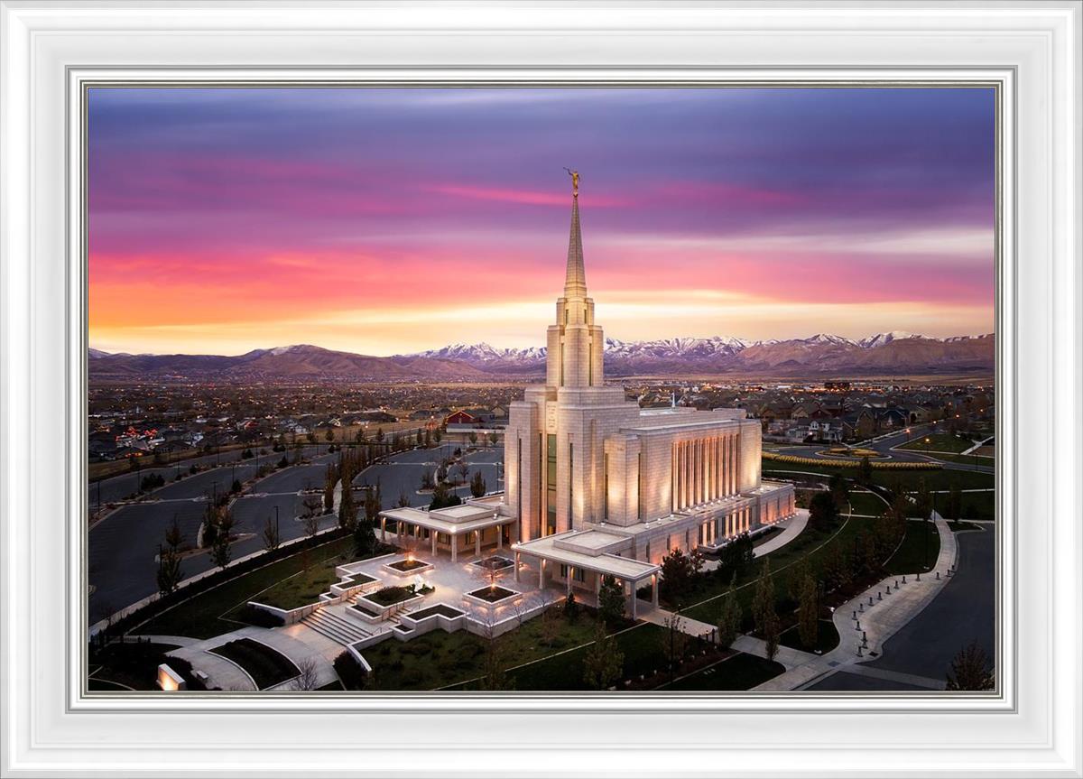 Oquirrh Mountain Pink Sunset Aerial