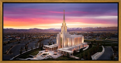 Oquirrh Mountain Pink Sunset Aerial