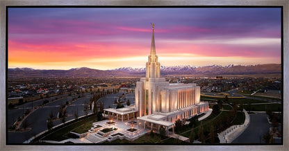 Oquirrh Mountain Pink Sunset Aerial