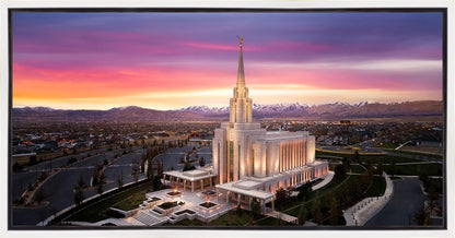 Oquirrh Mountain Pink Sunset Aerial