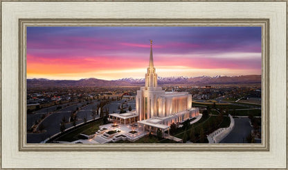 Oquirrh Mountain Pink Sunset Aerial