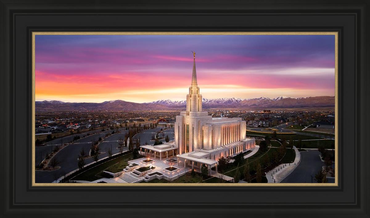 Oquirrh Mountain Pink Sunset Aerial