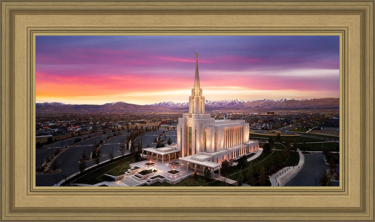 Oquirrh Mountain Pink Sunset Aerial